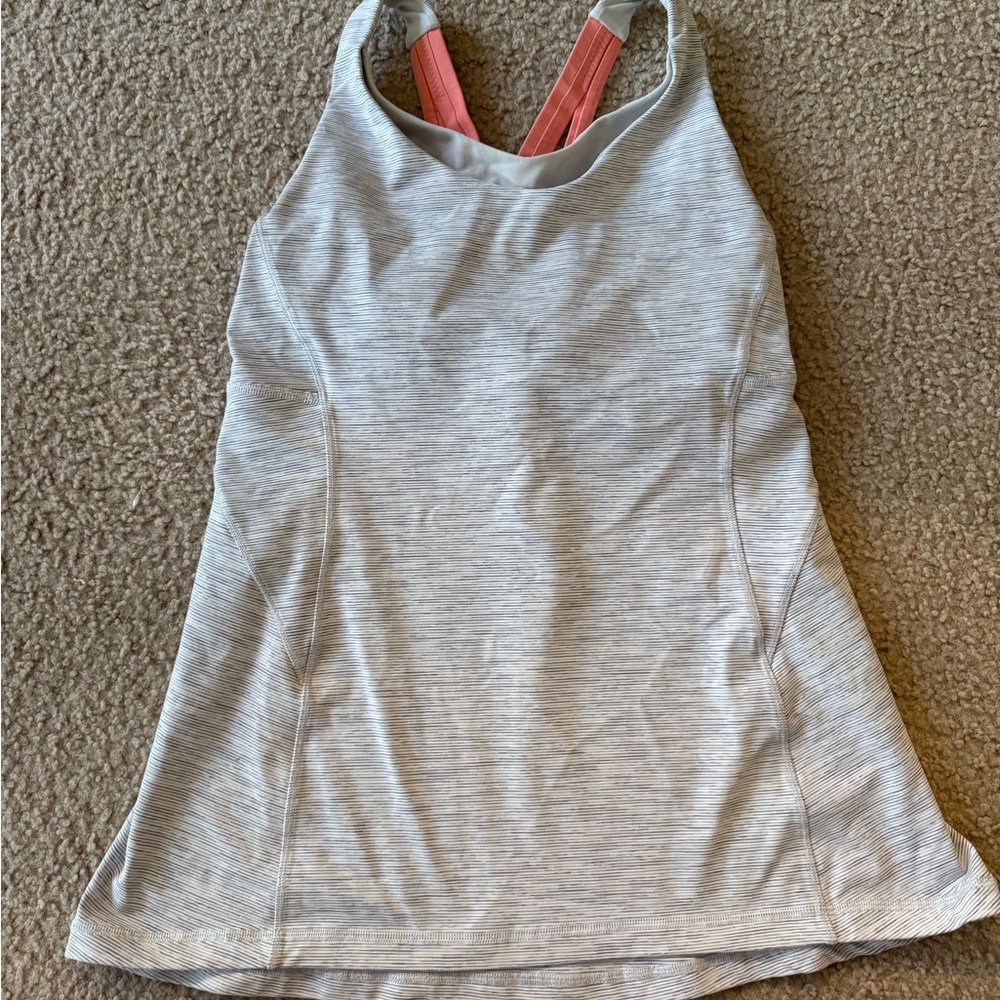 Lululemon built in bra grey tank
